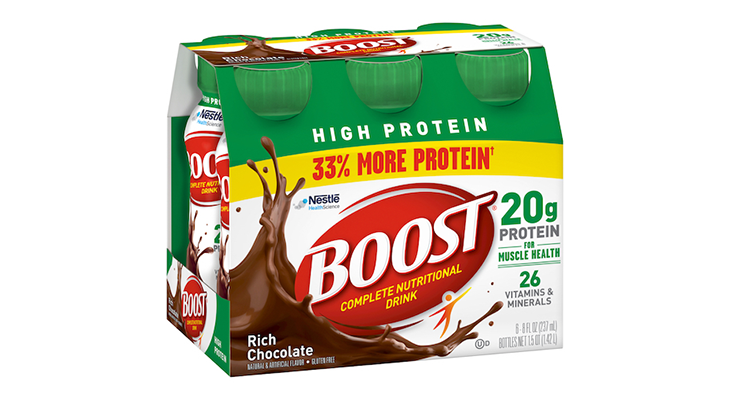 Nestlé reformulates Boost adult nutrition drink with 33% more protein