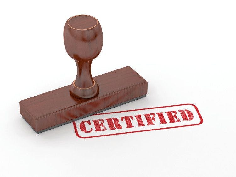 red stamp that reads "Certified"