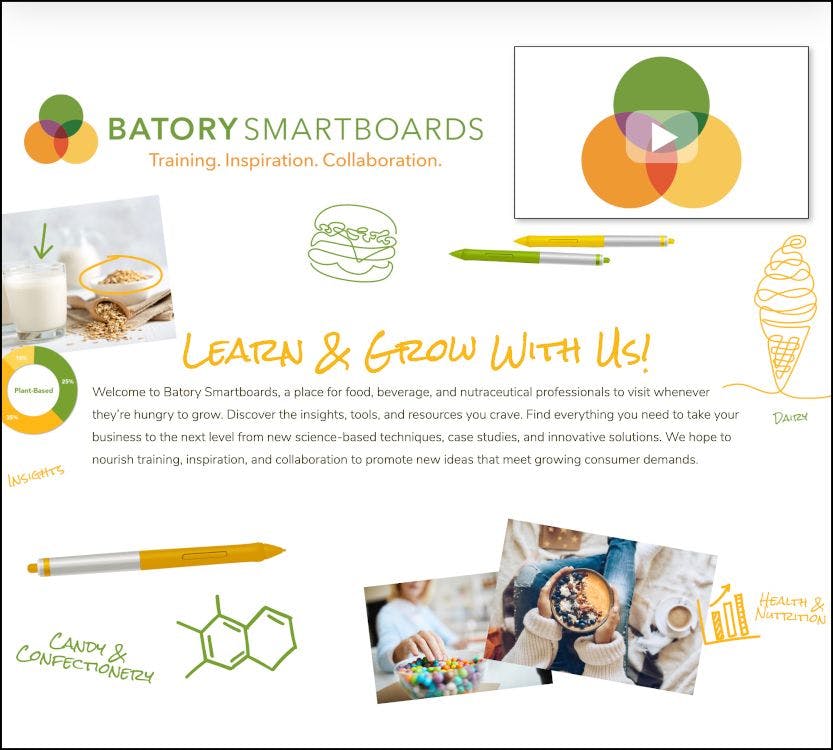 Batory Foods introduced Batory Smartboards, an insight and inspiration microsite