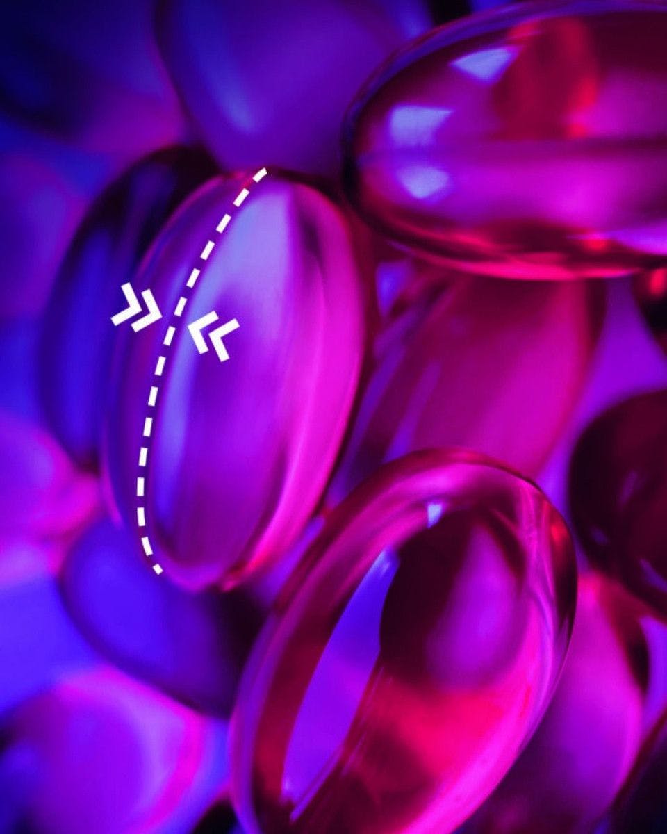purple softgel capsules