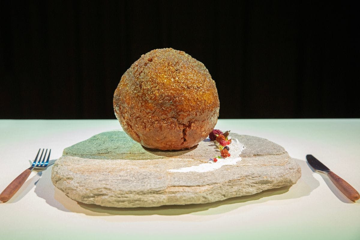 Woolly mammoth meatball at Nemo Science museum. Image courtesy of Wunderman Thompson. 