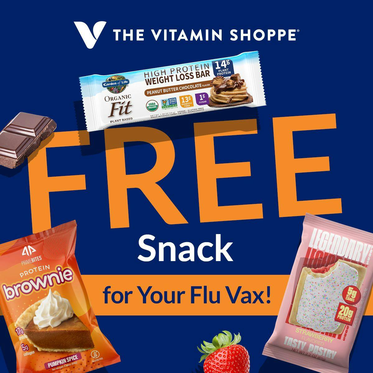 Poster for Snax for Vax initiative from The Vitamin Shoppe