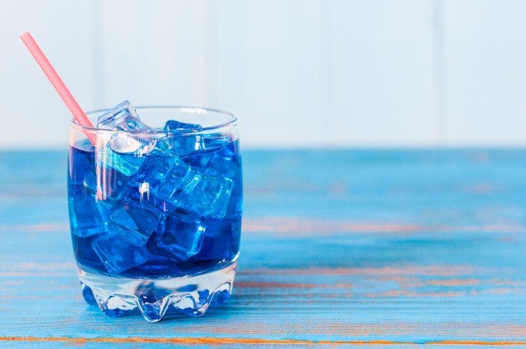 Why is it so hard to color a natural drink blue?