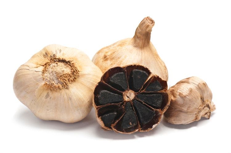 aged black garlic
