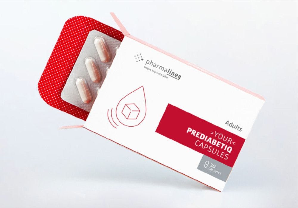 PharmaLinea's new >Your< Prediabetiq Capsules. Photo from PharmaLinea Ltd.