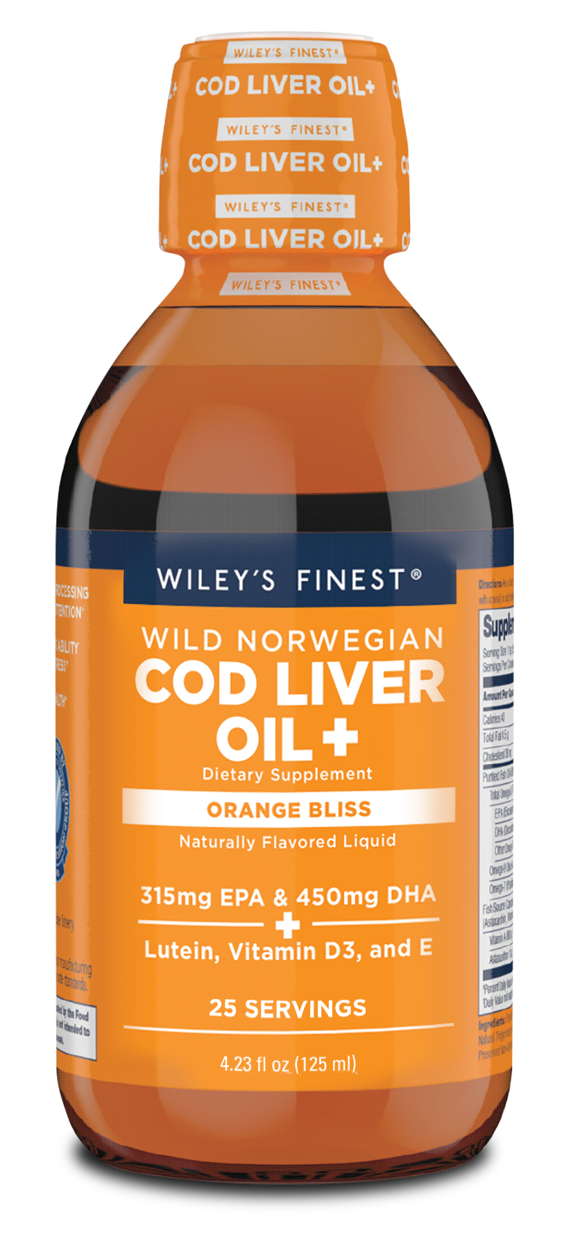 4oz bottle of Wiley's Finest Cod Liver Oil Plus